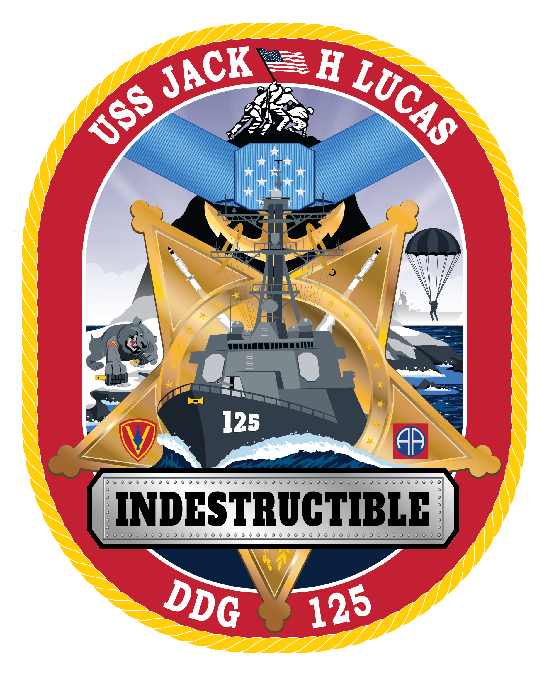 USS Jack H. Lucas (DDG 125) Logo
